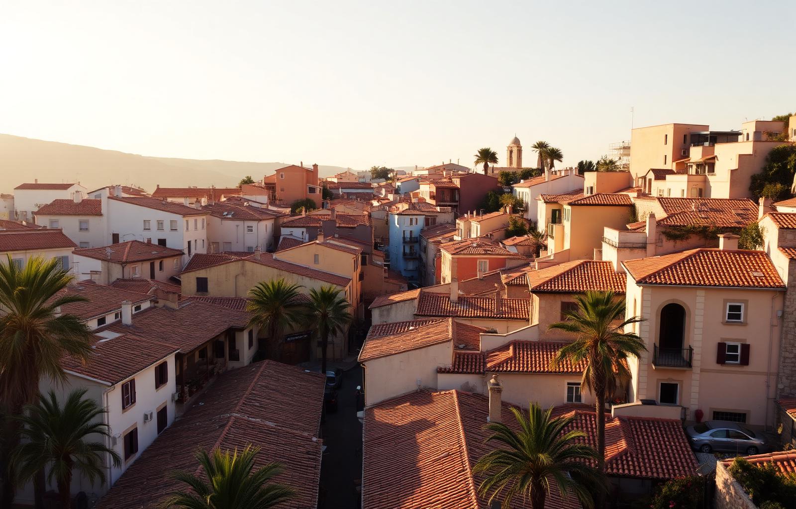 Vista de Albal al atardecer